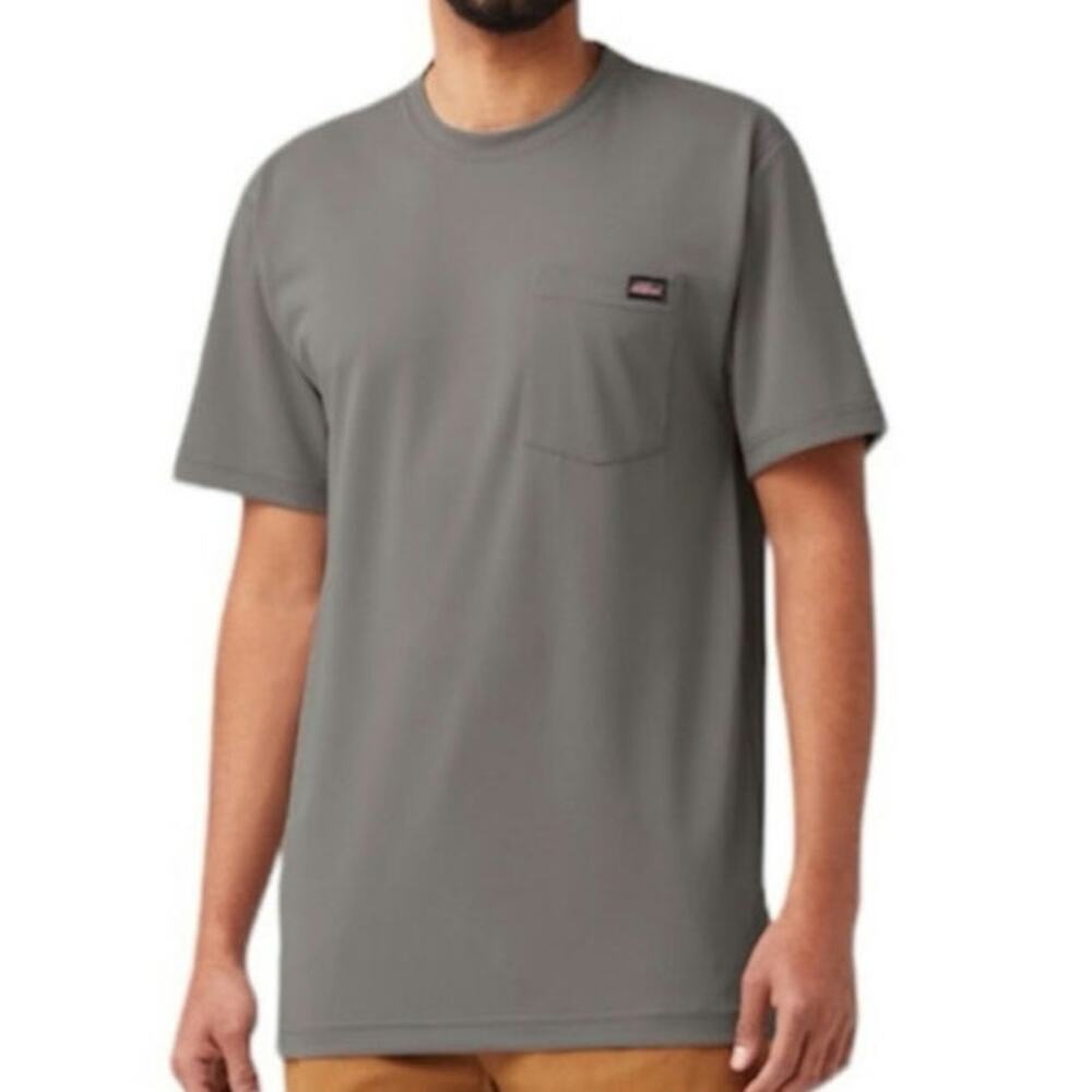 Dickies Mens Work Gray Crew Neck Short Sleeves Pullover T Shirt Size Medium